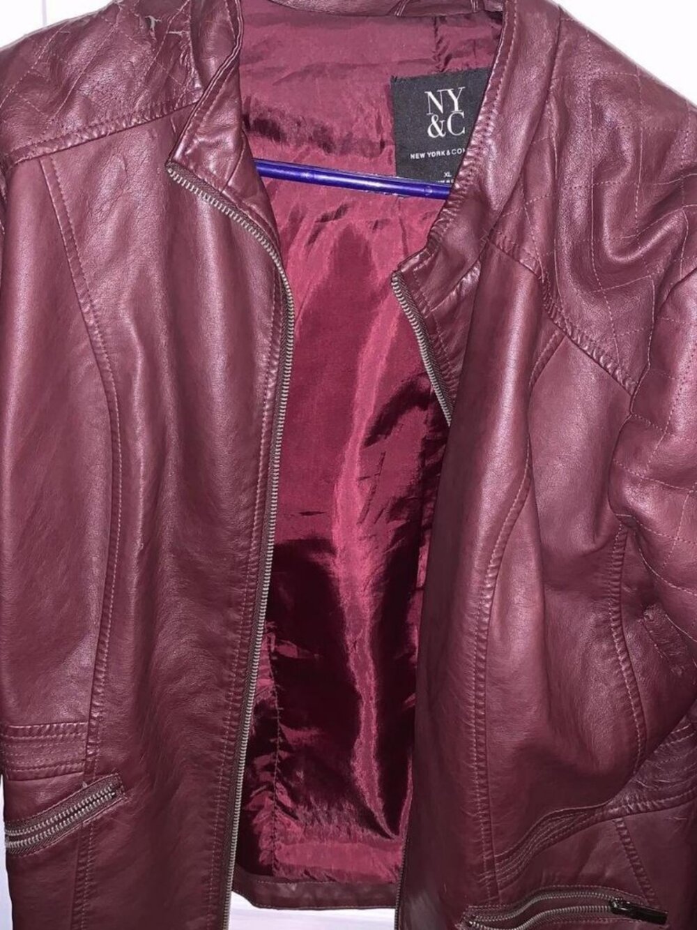 New York & Company Women's Burgundy and Red Jacket